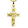 Gold quartz pendant