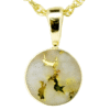 Gold quartz pendant