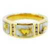 Ladies Gold Quartz & Diamond Ring 6/.02 ct Diamonds, Alaska Mint