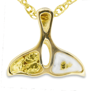 Gold Quartz Nuggets Left Side of Pendant, Alaska Mint