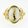 Lady's Gold Quartz & Diamond Ring RL1107DQ