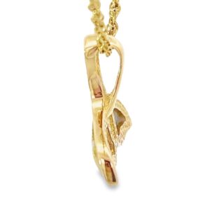 Gold Quartz Whale Tail Pendant, Alaska Mint
