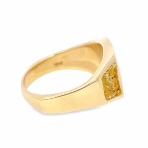 Men's Gold Quartz Gold Nugget Ring, Alaska Mint