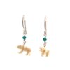 Ivory Leaf Dangle Earrings