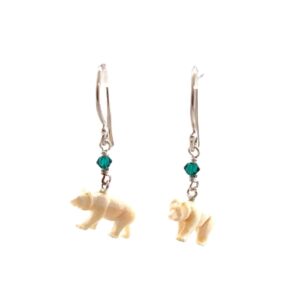 Ivory Leaf Dangle Earrings