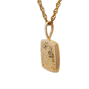 Gold nugget, Square, Pendant, Alaska Mint, 14k, PN1108N $1200
