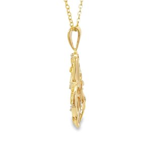 5 Diamond Alaskan Gold Nugget Pendant, Alaska Mint