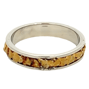 Ladies, 4m, White Gold, Nugget Ring, Alaska Mint