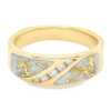 Men's Gold Quartz & Diamond Ring, Alaska Mint