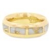 8 Rectangle Section Inlaid Gold Quartz Eternity Band, Alaska Mint