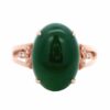 Jade Oval Shaped Ring 18k Rose Gold, Alaska Mint