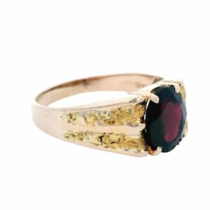 Garnet & Nugget Ring, Alaska Mint