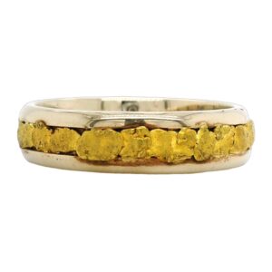 Gold Nugget White Gold Ring, Alaska Mint