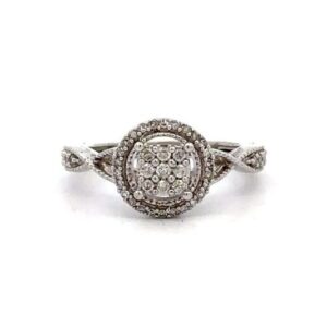 Estate White Gold Diamond Ring 071398