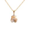 Free Form Gold Quartz Pendant 020832