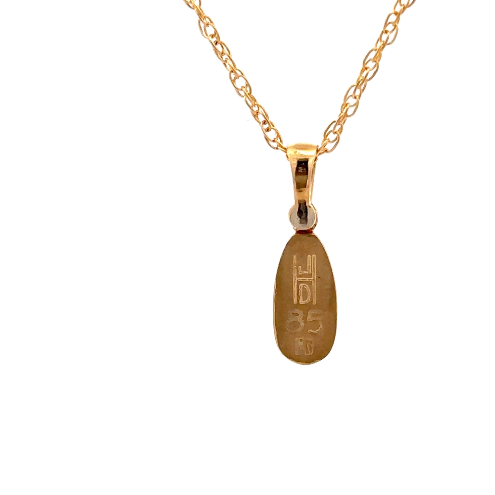 Gold Quartz & Diamond Oval Pendant FF085G2 - Image 3