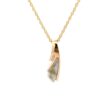 Gold Quartz Pendant PDL129D045QX