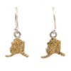 Gold Nugget Alaska Dangling Earrings 076176