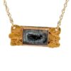 Estate Gold Nugget & Mammoth Tooth Pendant 090053