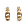 Sterling Silver & Gold Nugget Large Hoop Earrings 233244