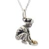 Sterling Silver & Gold Nugget Miner Pendant 075756
