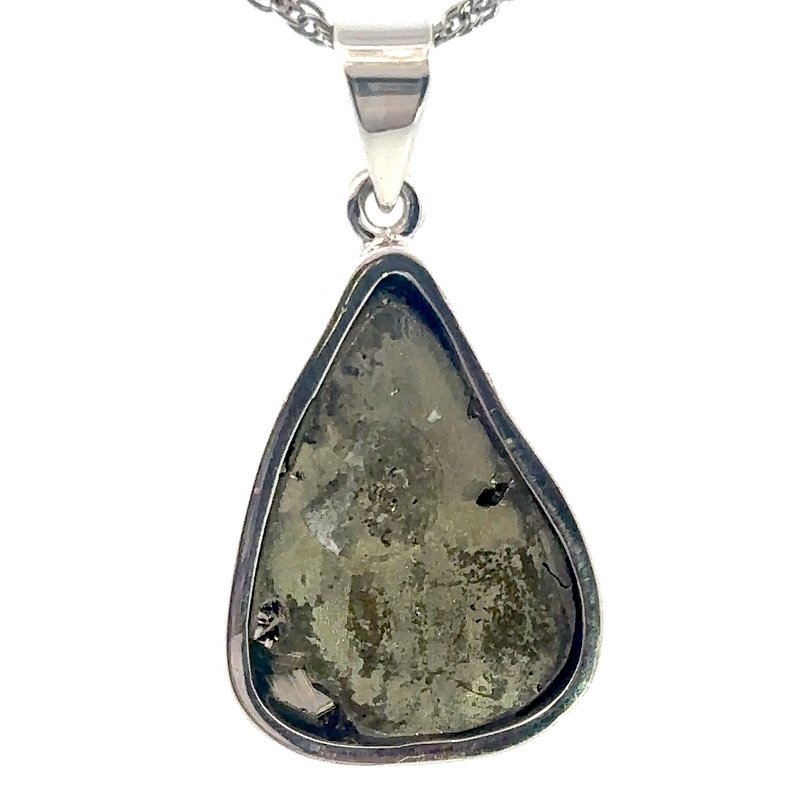 Large Pyrite & Sterling Silver Pendant - Image 3