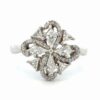 Lady's Diamond Cross 18K Estate Ring 077194