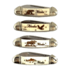 2.75" 2 Blade Scrimshaw Bone Handle Knife, Alaska Mint
