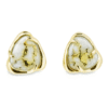 Gold quartz earrings, Alaska Mint