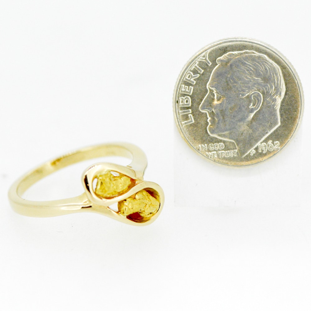 2 Gold Nugget Ring - Image 2