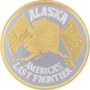 Alaska Map & Flags Medallion