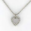 Estate Diamond Heart 10k White Gold 1006