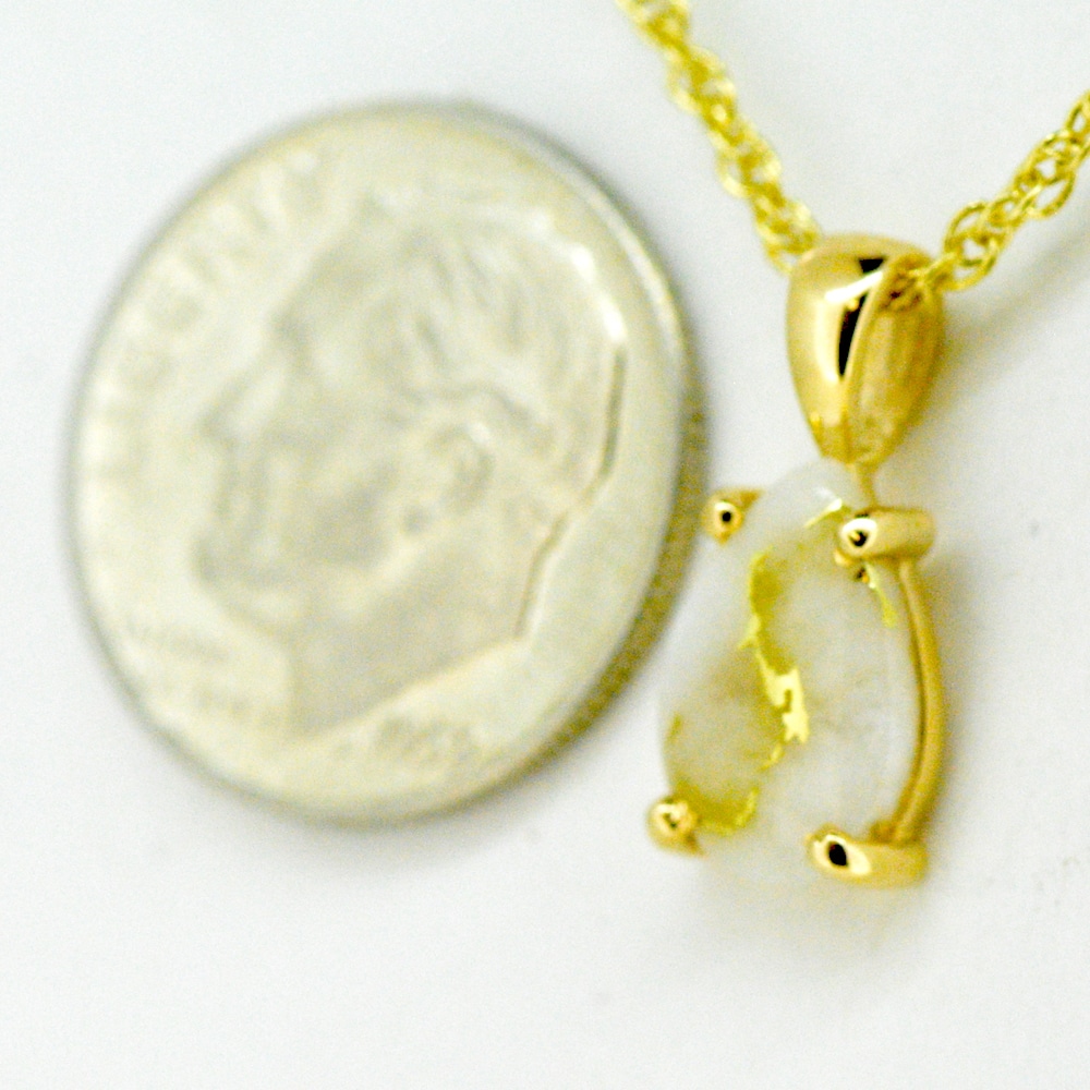 Gold Quartz Pendant P10*7QX - Image 2