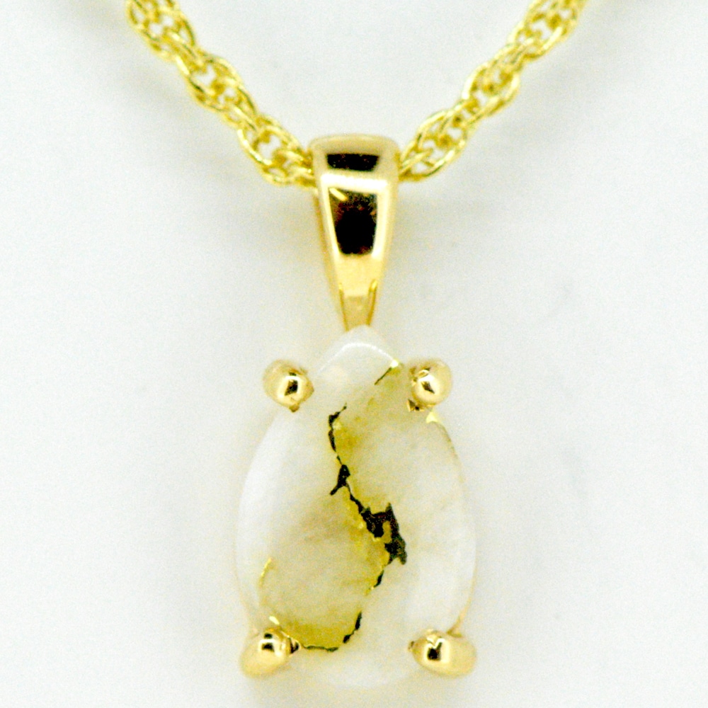 Gold Quartz Pendant P10*7QX
