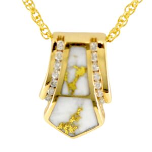 Gold quartz pendant, Alaska Mint