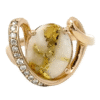 Ladies Gold Quartz & Diamond Ring, Alaska Mint