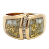 Ladies, Gold Quartz, & Diamond, Ring, Alaska Mint