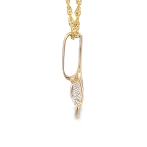 Gold Quartz Whale Tail Pendant, Alaska Mint