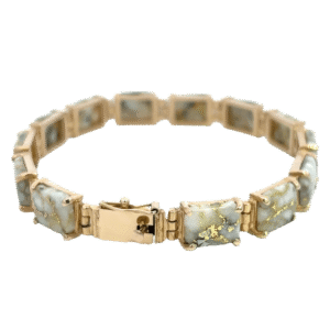 Gold Quartz Bracelet 14k Gold, Alaska Mint