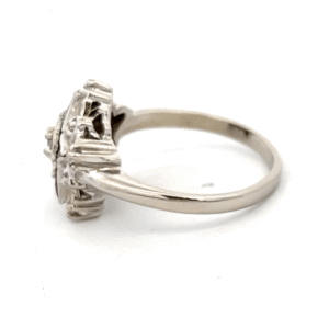 Estate ring, Star Ring, Alaska Mint, 14k white gold, Diamond, synthetic gems, estate 070821 $800