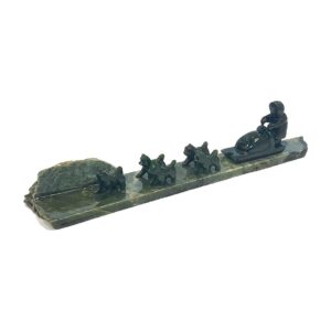 Hand Carved, Jade, Dog Sled and Team, Alaska Mint, J1HDT2 $334