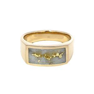 Gold quartz, ring, Alaska Mint, 14k, 121G2 $2265