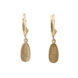 Gold quartz, Teardrop, Earrings, Leverback, Alaska Mint, 14k, FFLE085G2 $1260