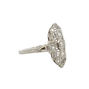 Estate, Ring, Diamond, Alaska Mint, 14k, sz7.5, JU 3/4” tall, 073960 $545