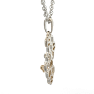 Gold Nugget, Ladies, Honeycomb, Honey Bee, Pendant, Alaska MInt, P-519-SS, $660