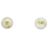 Gold quartz post earrings