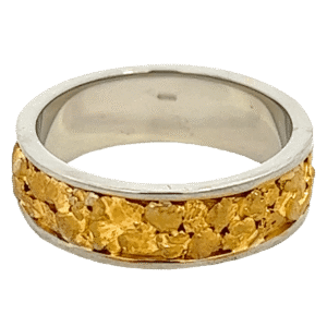 Ladies, 6m, White Gold, Nugget Ring, Alaska Mint