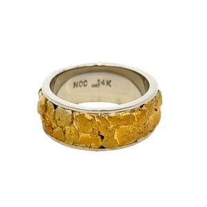 Ladies, 8m, White Gold, Nugget Ring, Alaska Mint