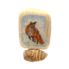 Fox Scrimshaw Artwork Fossil Ivory, Alaska Mint