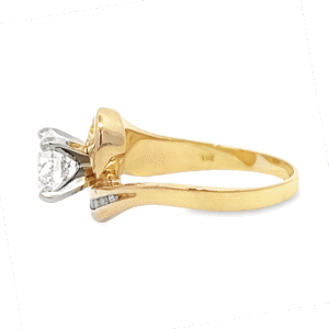 1.50ct Round Lab Grown Diamond in 14k Yellow Gold & Nuggets, Alaska Mint